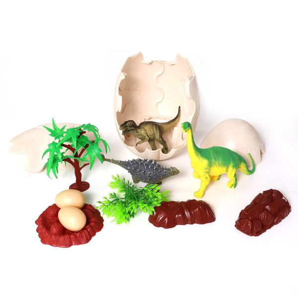 Blind box packaging 2023 Surprise small plastic dinosaur toy set in jumbo jigsaw dino egg