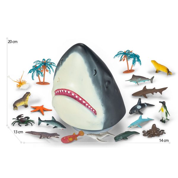 Deep ocean figure gift plastic sea animal toy in shark