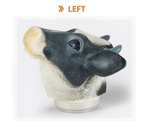 Cow head shape packing plastic farmland animal figure toy