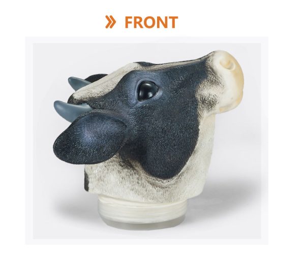 Cow head shape packing plastic farmland animal figure toy