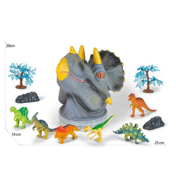 Dinosaur head bucket plastic dinosaur toy