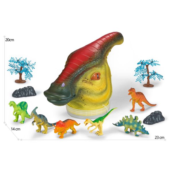 Dinosaur head bucket plastic dinosaur toy
