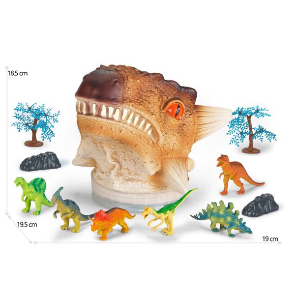 Dinosaur head bucket plastic dinosaur toy