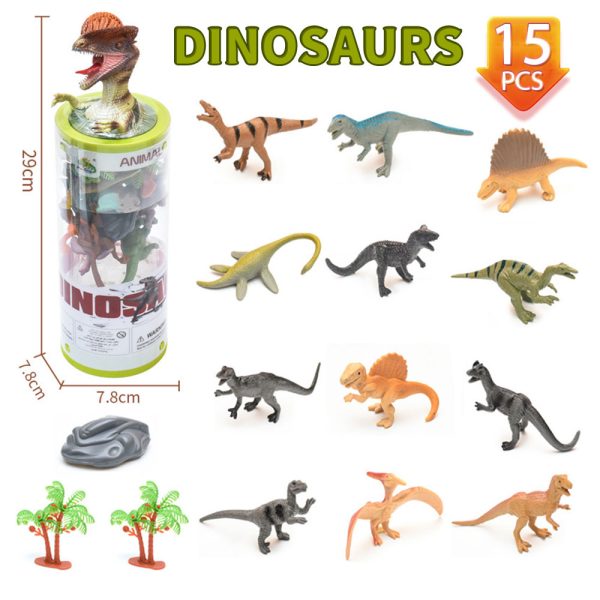 Animal head packaging tube mini plastic polar animal toy