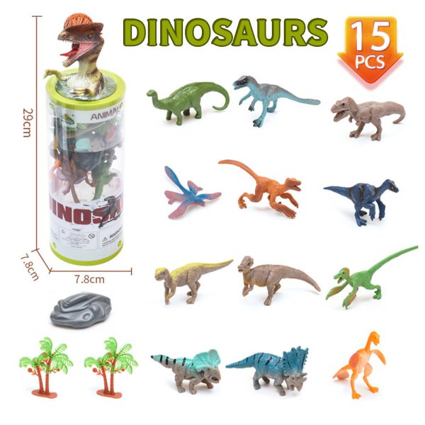 Animal head packaging tube mini plastic polar animal toy
