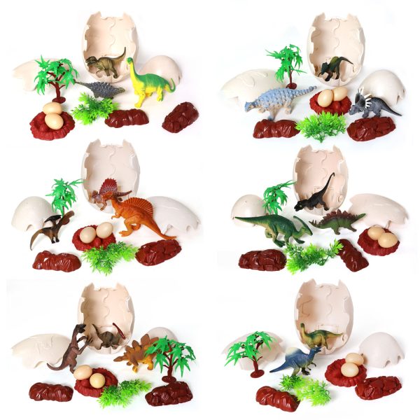 Blind box packaging 2023 Surprise small plastic dinosaur toy set in jumbo jigsaw dino egg