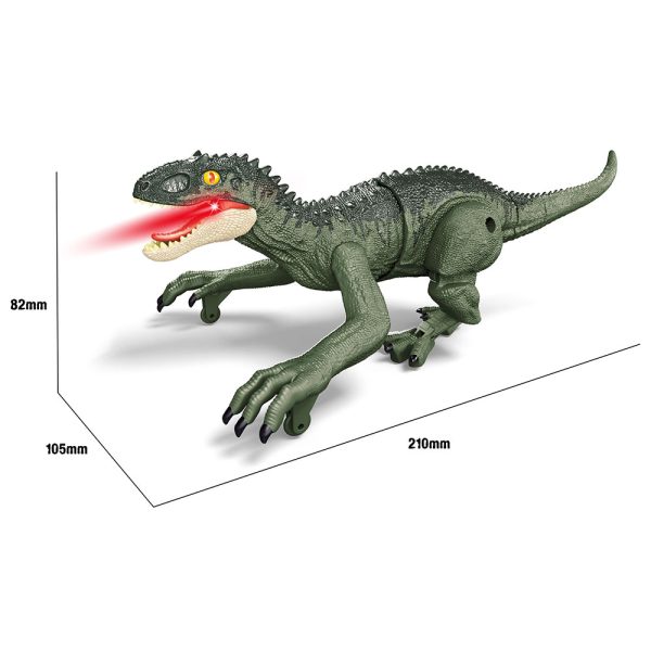 21cm 5ch walking spray function mini toy rc dinosaur with light