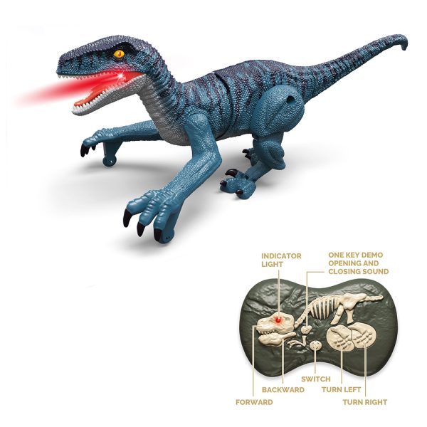 Small 21cm velociraptor model 5ch simulation walking toy radio control dinosaur