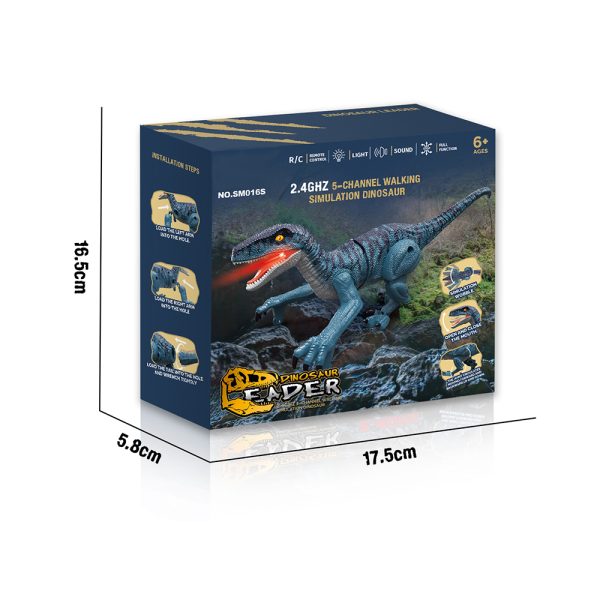 Small 21cm velociraptor model 5ch simulation walking toy radio control dinosaur