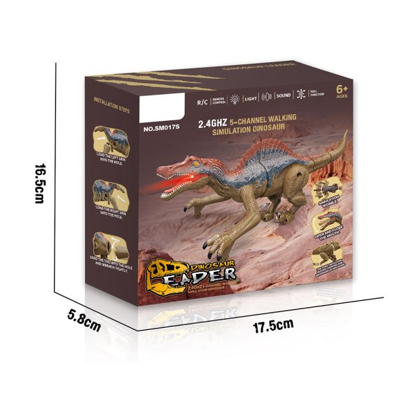 21cm small spray and sound Spinosaurus model toy dinosaur with light and sound