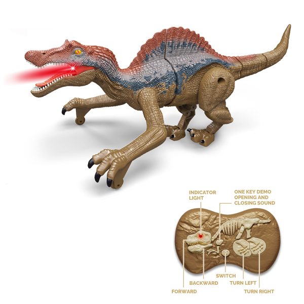 21cm small spray and sound Spinosaurus model toy dinosaur with light and sound