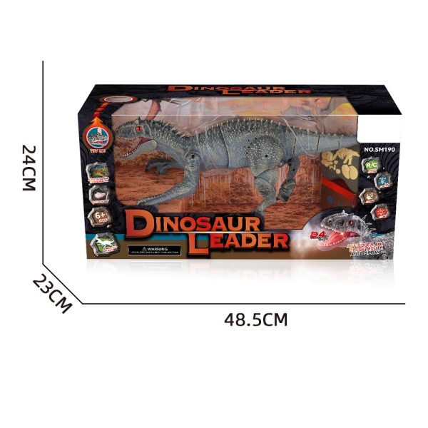 USB charging realistic walking light up rc dinosaur toy with spray