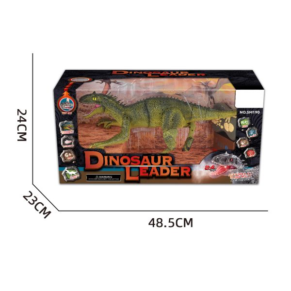 USB charging realistic walking light up rc dinosaur toy with spray