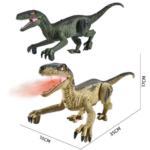USB charging realistic walking light up rc dinosaur toy with spray