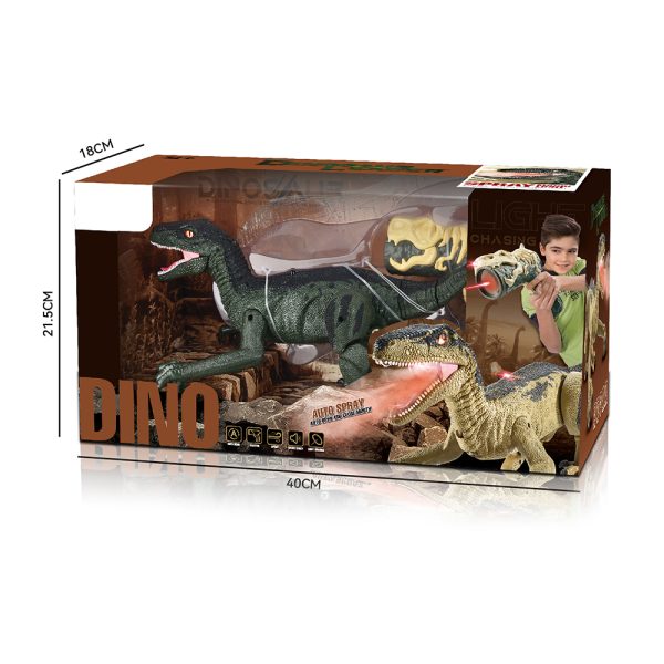 USB charging realistic walking light up rc dinosaur toy with spray