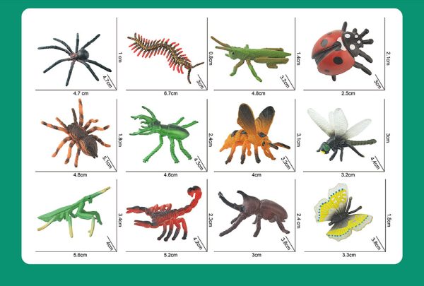 2 inches mini figure plastic insect toy
