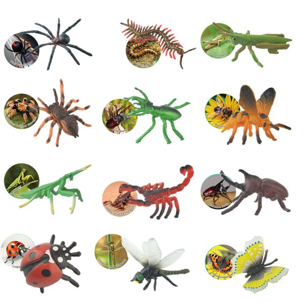 2 inches mini figure plastic insect toy