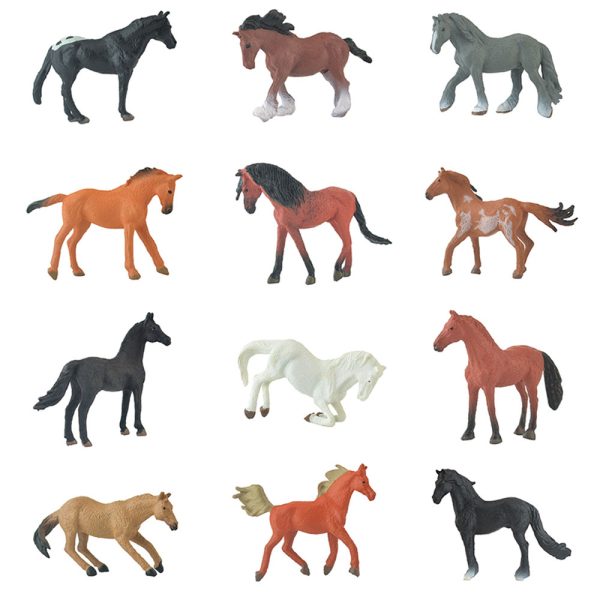 Funny educational gift PVC solid toy horse figure