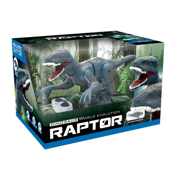 46cm velociraptor model walking toy rc dinosaur with sound