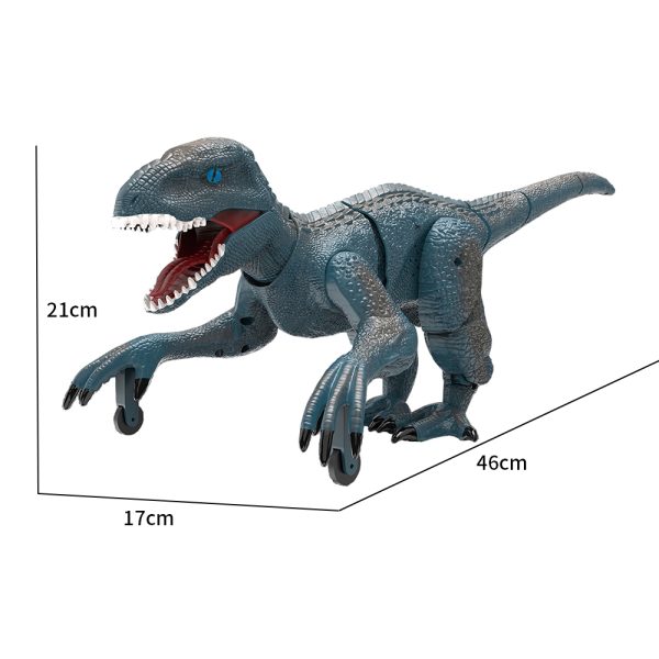 46cm velociraptor model walking toy rc dinosaur with sound