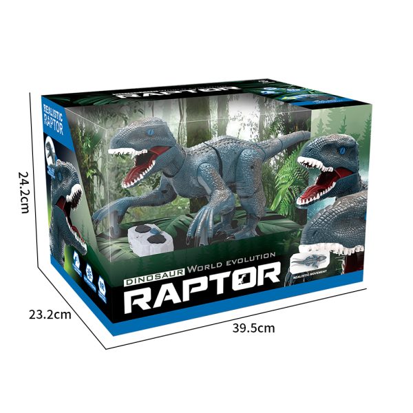 46cm velociraptor model walking toy rc dinosaur with sound