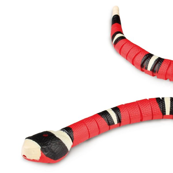 Touch sensitive light and tongue retraction swing electronic toy snakes