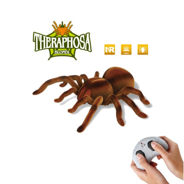 360 rotating light up eye crawling function rc spider toy