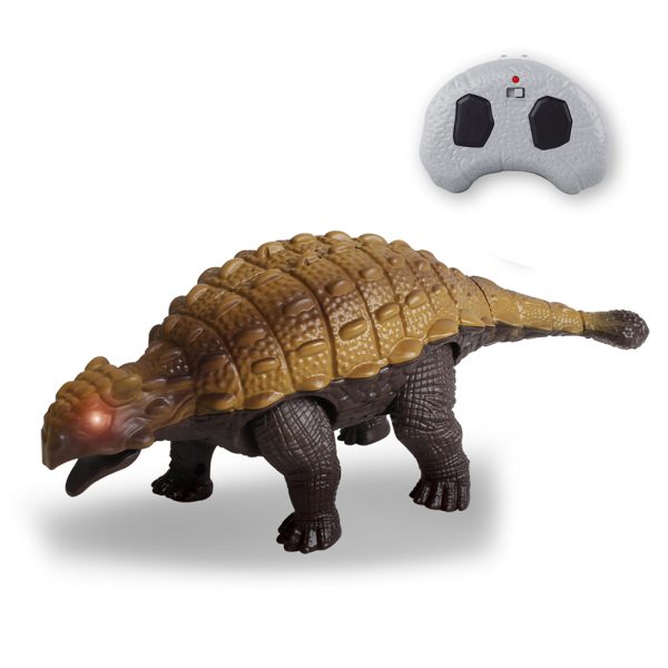 30mins play time Light up Saichania eye rc walking dinosaur with sound