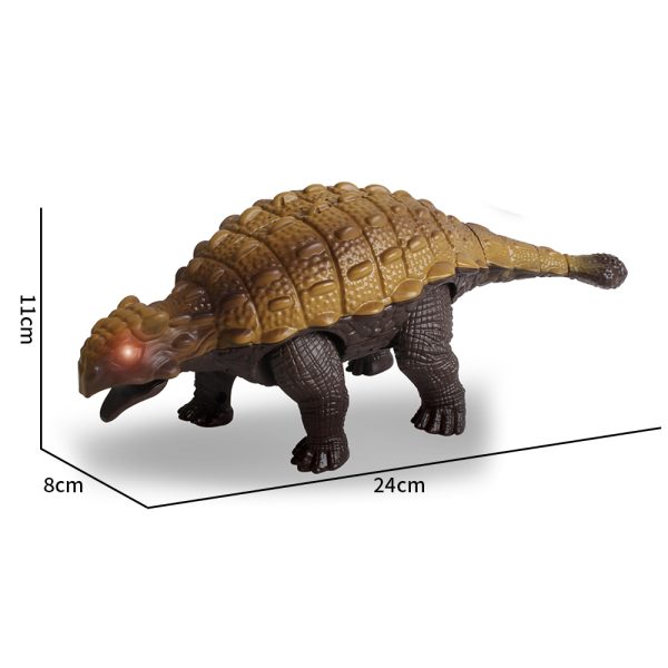 30mins play time Light up Saichania eye rc walking dinosaur with sound