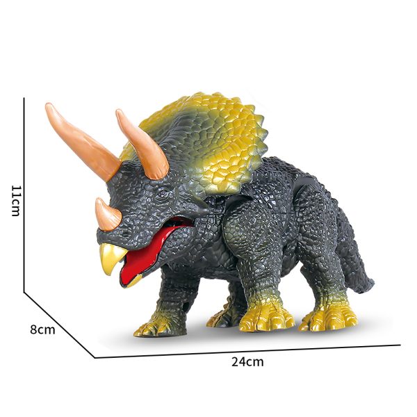 With light and sound plastic Triceratops led dinosaur rc toys
