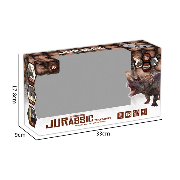With light and sound plastic Triceratops led dinosaur rc toys