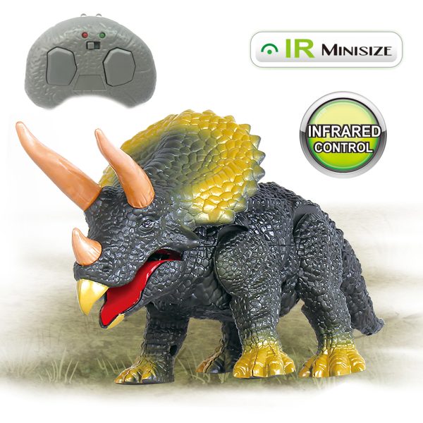 With light and sound plastic Triceratops led dinosaur rc toys