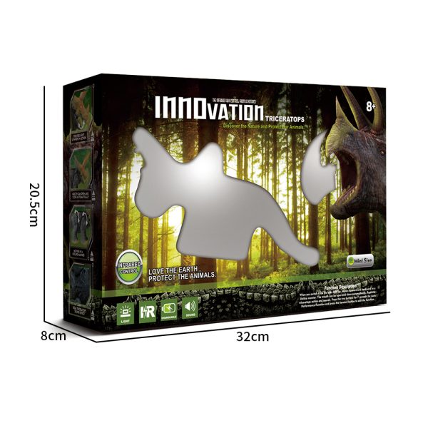 With light and sound plastic Triceratops led dinosaur rc toys