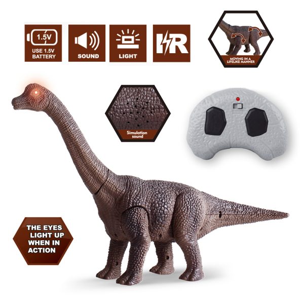 Light up walking brachiosaurus plastic dinosaur toys remote control