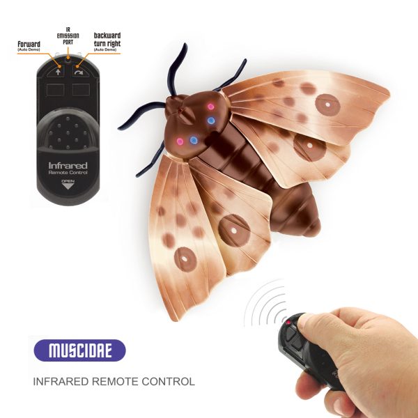plastic moth walking animal 10m Control distance rc insect toy