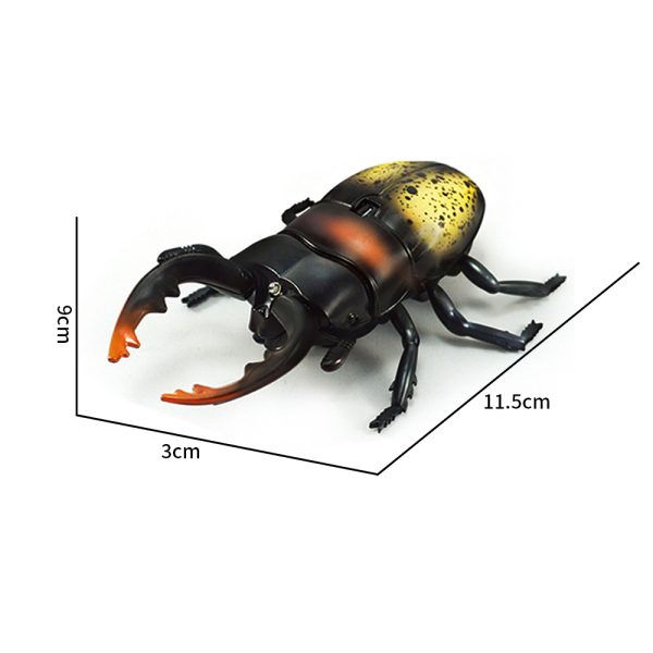 Funny small vivid walking plastic rc infrared control beetle toy