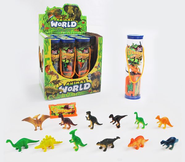 Transparent tube packaging cheap kids toy mini plastic animal