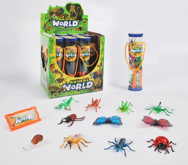 Transparent tube packaging cheap kids toy mini plastic animal