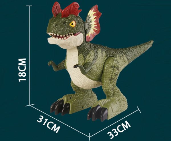 Touch sensing dance rotating radio control toy dinosaur with spray