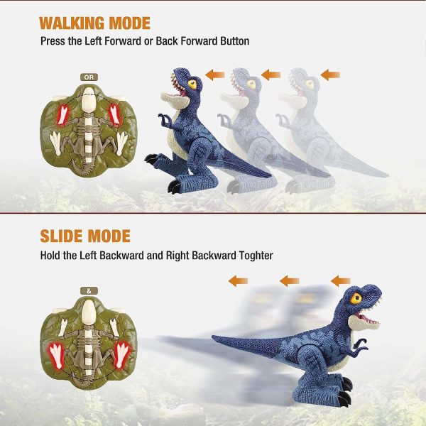 360 rotating Touch sensing dance spray T-rex RC dinosaur