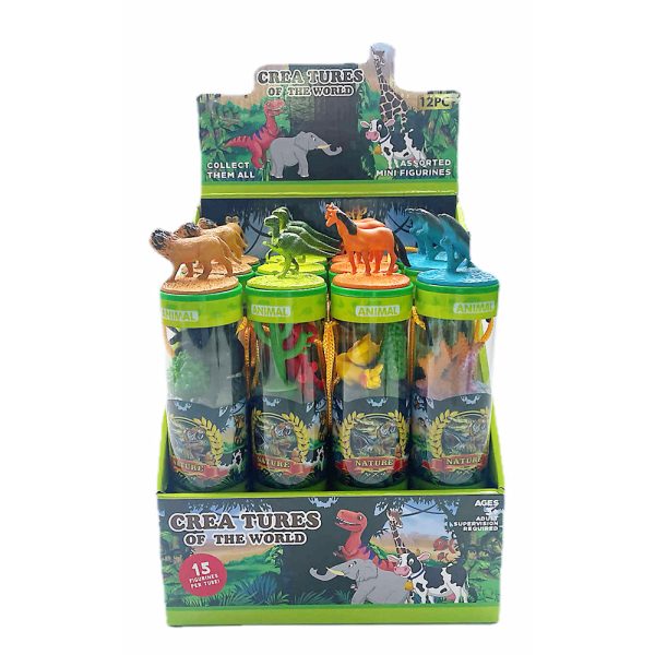 Animal tube packaging plastic dinosaur wild farm sea animal kids toys