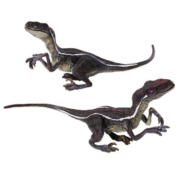 Solid hand painted Table figurines pvc toy raptor dinosaur model