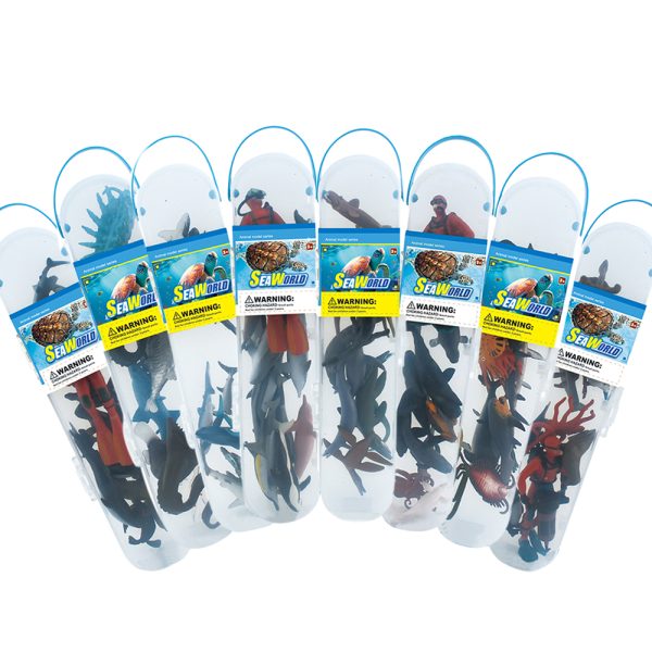 8kinds different packaging plastic class learning model sea animal toy