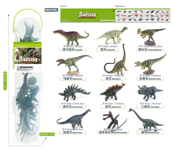 Different kinds plastic pvc solid small dinosaur model toy