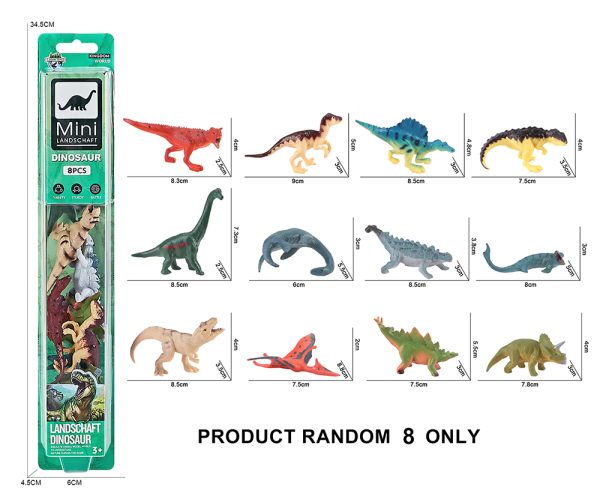 Blister card packaging solid mini plastic figure animal dinosaur toy