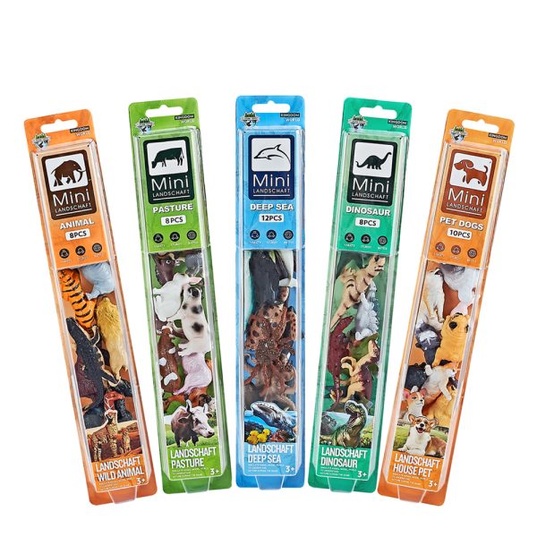 Blister card packaging solid mini plastic figure animal dinosaur toy