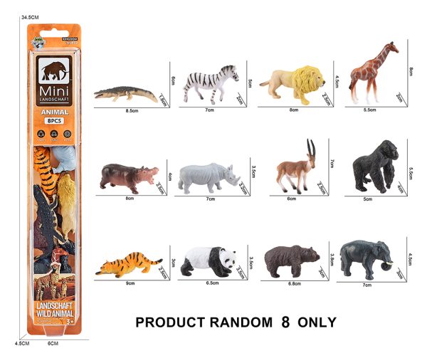 Blister card packaging solid mini plastic figure animal dinosaur toy