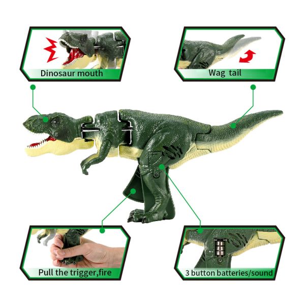 T rex dinosaur toy with sound decompression