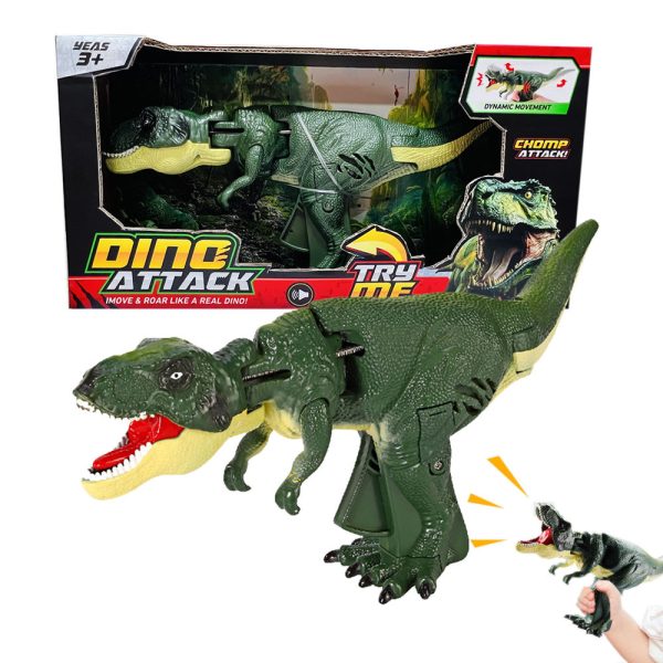 T rex dinosaur toy with sound decompression