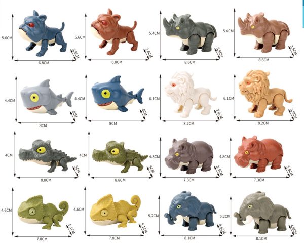 Funny gift small cheap movable joint animal toy